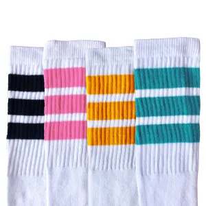 14-Inch Skater Socks - White Tube Sock