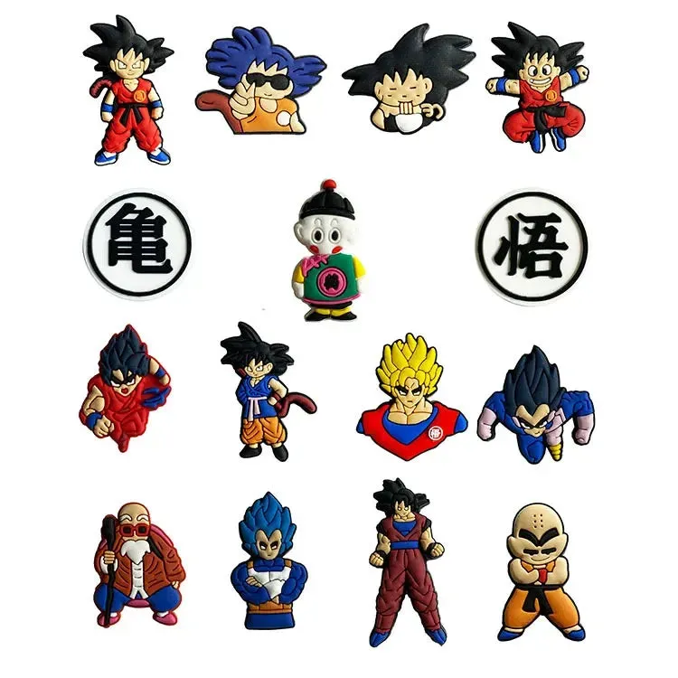15pcs/set Dragon Ball Z Shoe Collection Charms for DIY Shoe Decorations Accessories