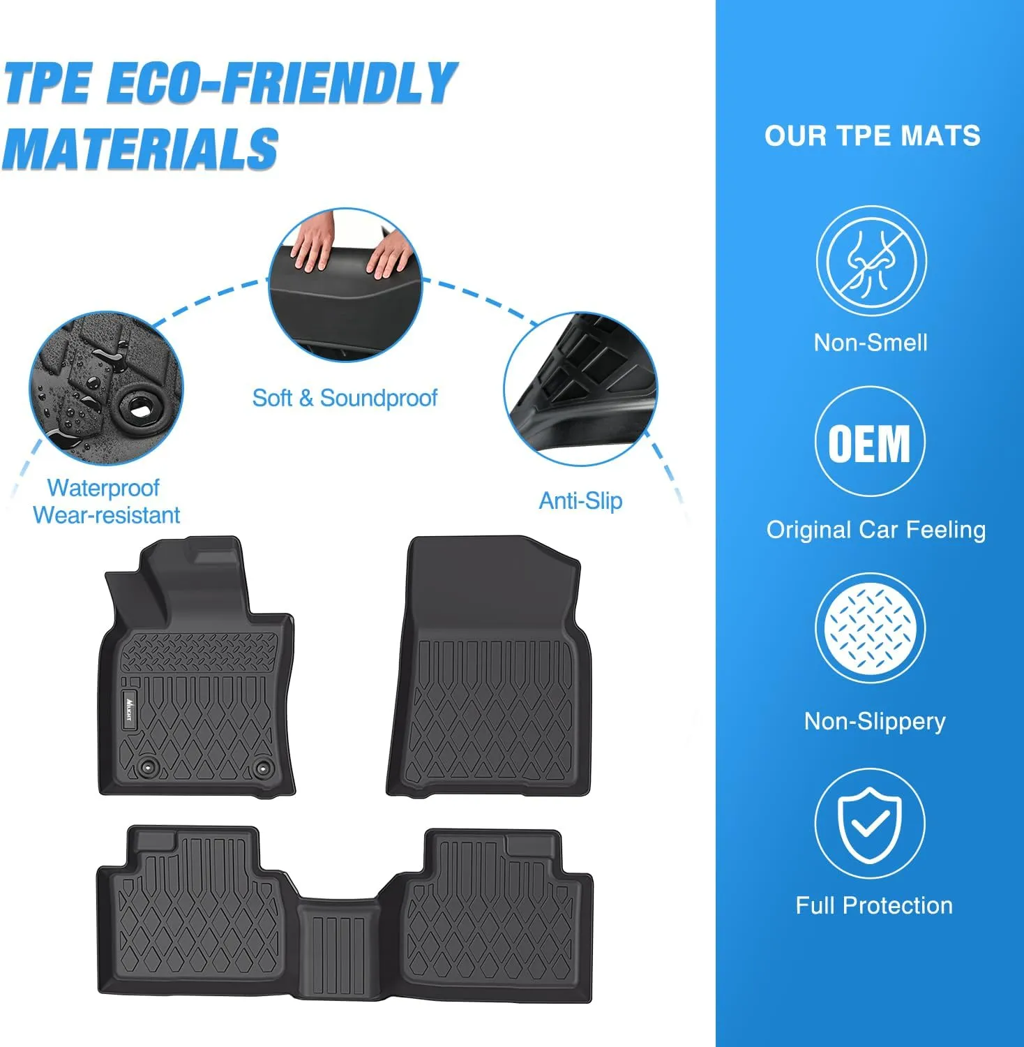 2018-2024 Toyota Camry Hybrid Only TPE Floor Mats
