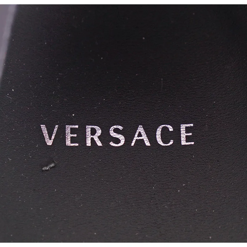 45 US 12 NEW $695 VERSACE Mens Slate Blue MEDUSA Leather Slip On DRIVING LOAFERS