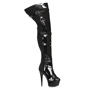 609-SHEA 6" Pointed Stiletto Heel Thigh High Boots