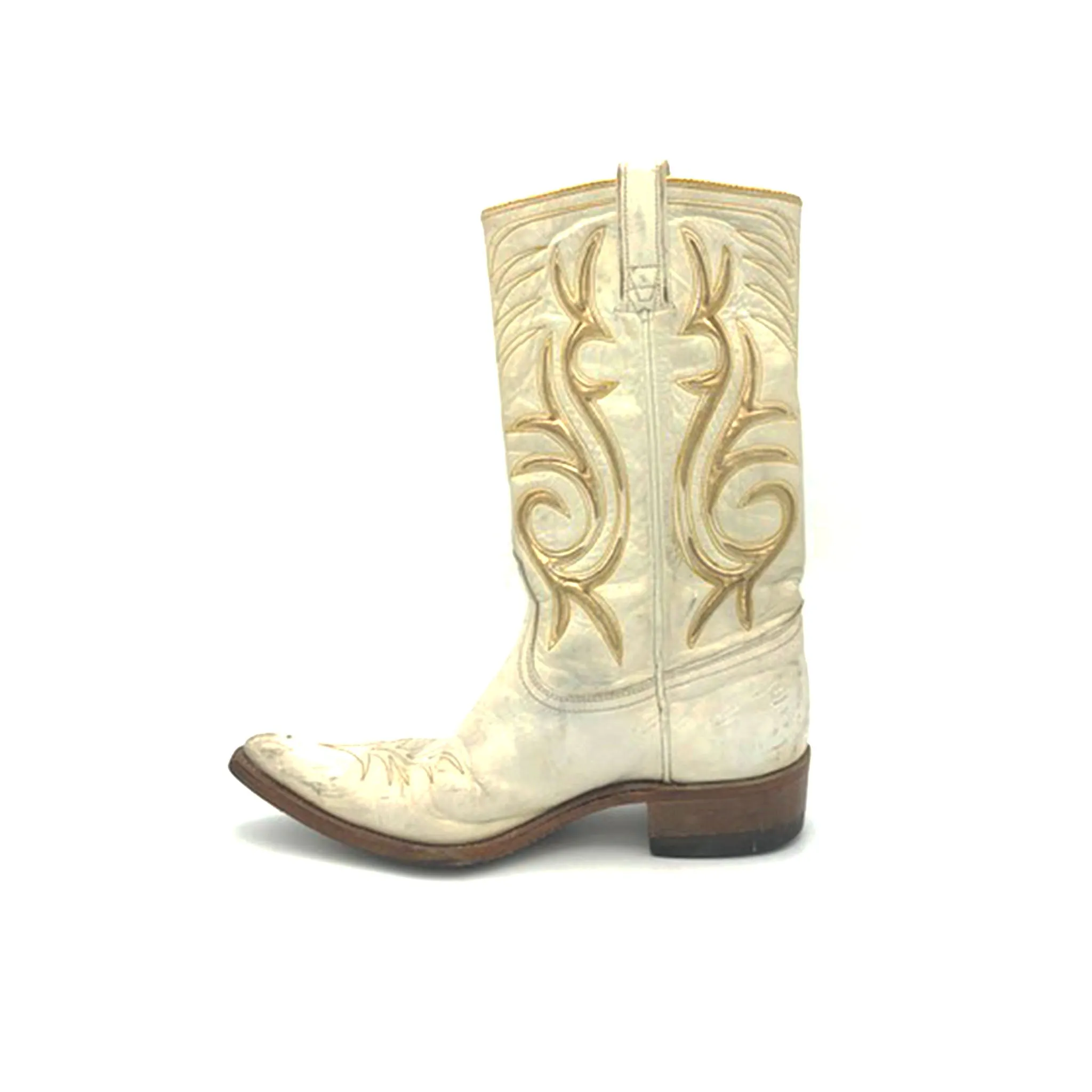 60's Acme White with Gold Inlays Women's 6.5