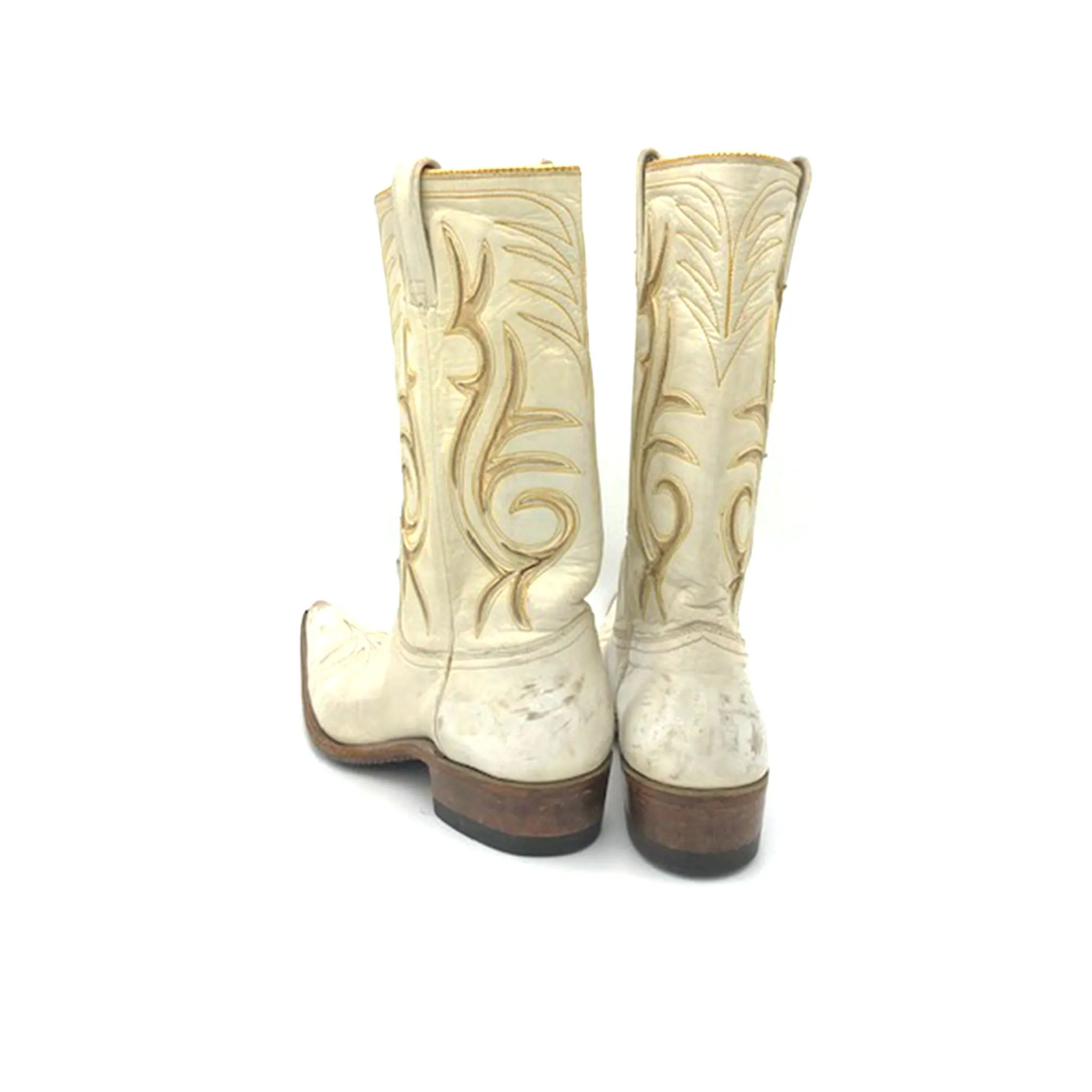 60's Acme White with Gold Inlays Women's 6.5