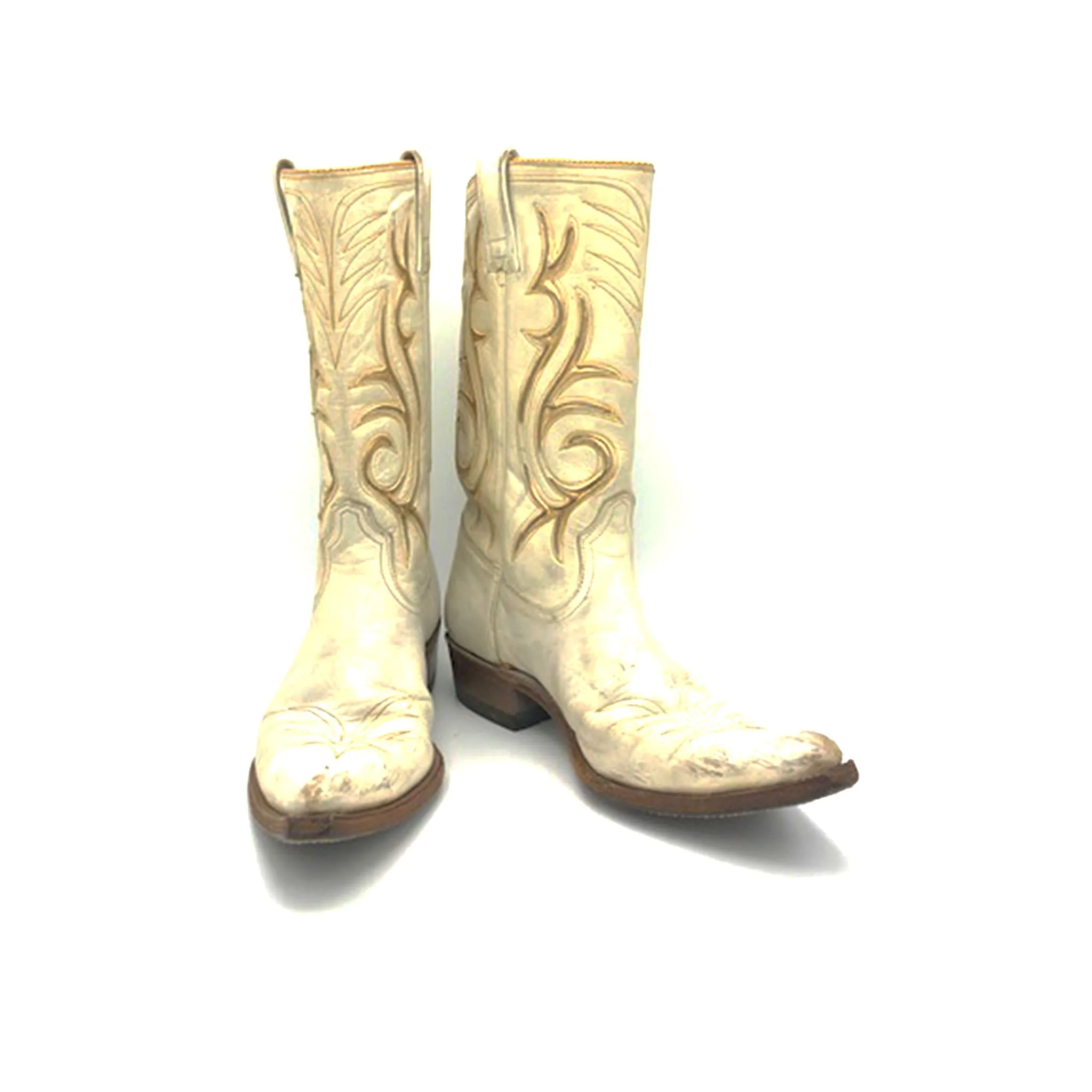 60's Acme White with Gold Inlays Women's 6.5