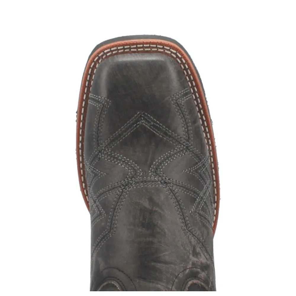 7927 Laredo Men's Charcoal Black Axel Square Toe Western Cowboy Boot