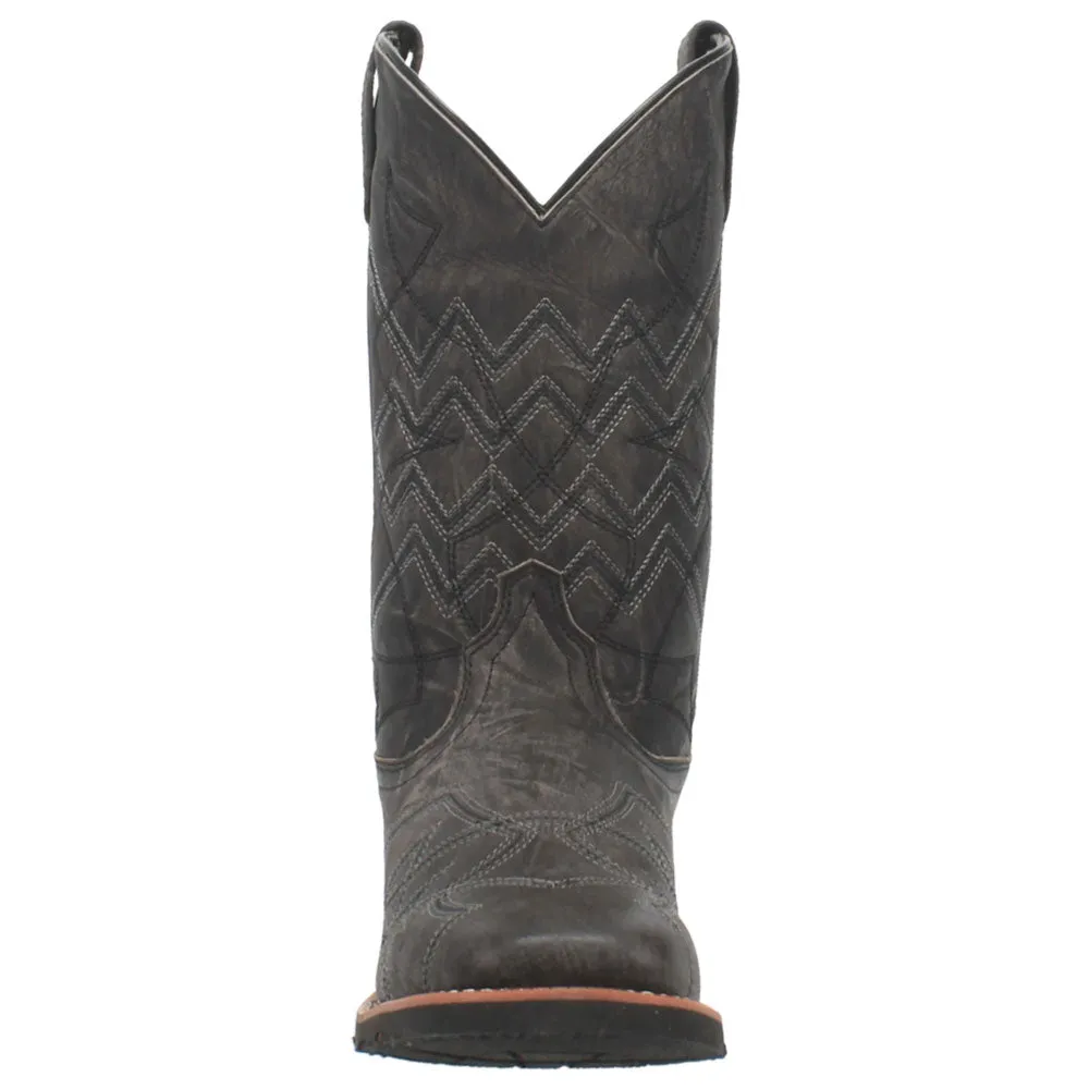 7927 Laredo Men's Charcoal Black Axel Square Toe Western Cowboy Boot