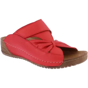Adesso Lexi Ladies Slip On Leather Mule Scarlet