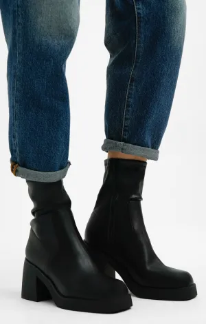 ALDO Persona Mid Heel Sock Boots In Black