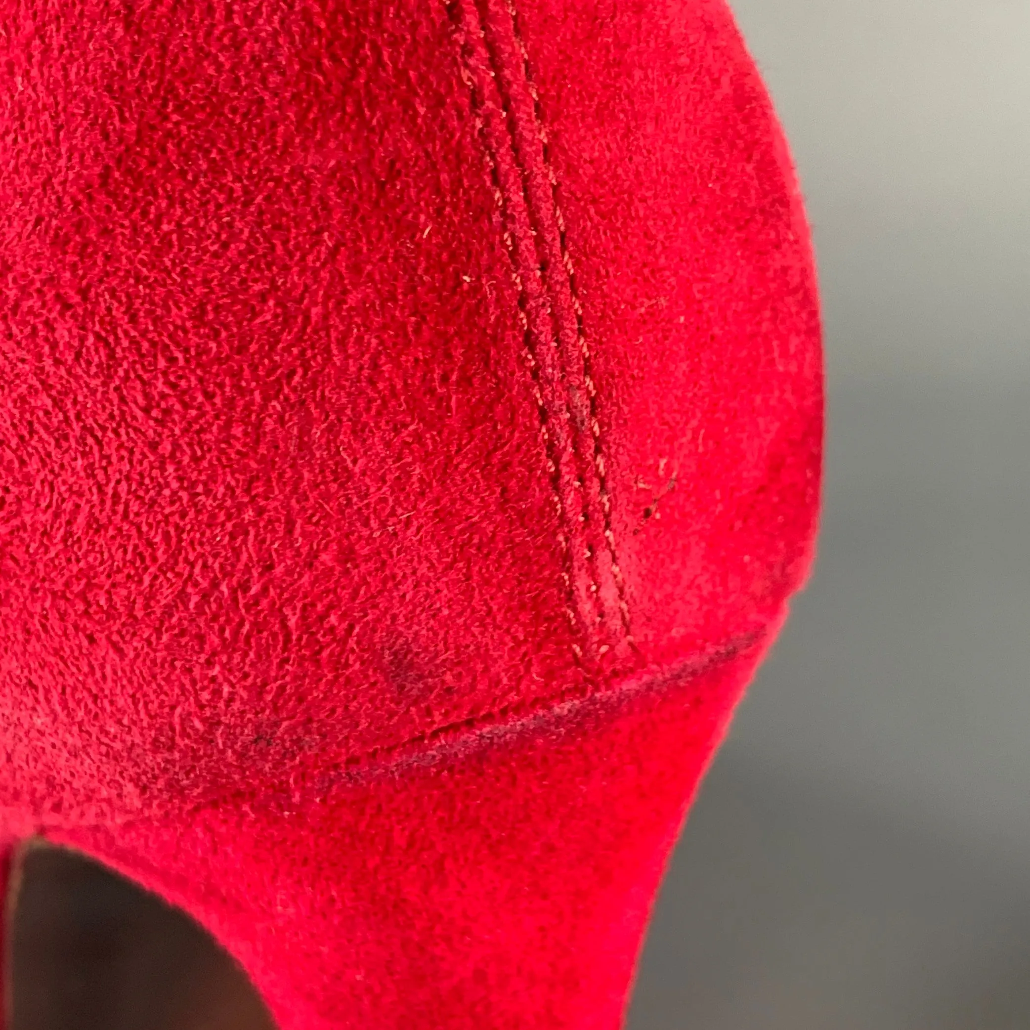 ALEXANDER MCQUEEN Size 8 Red Suede Platform Ankle Boots