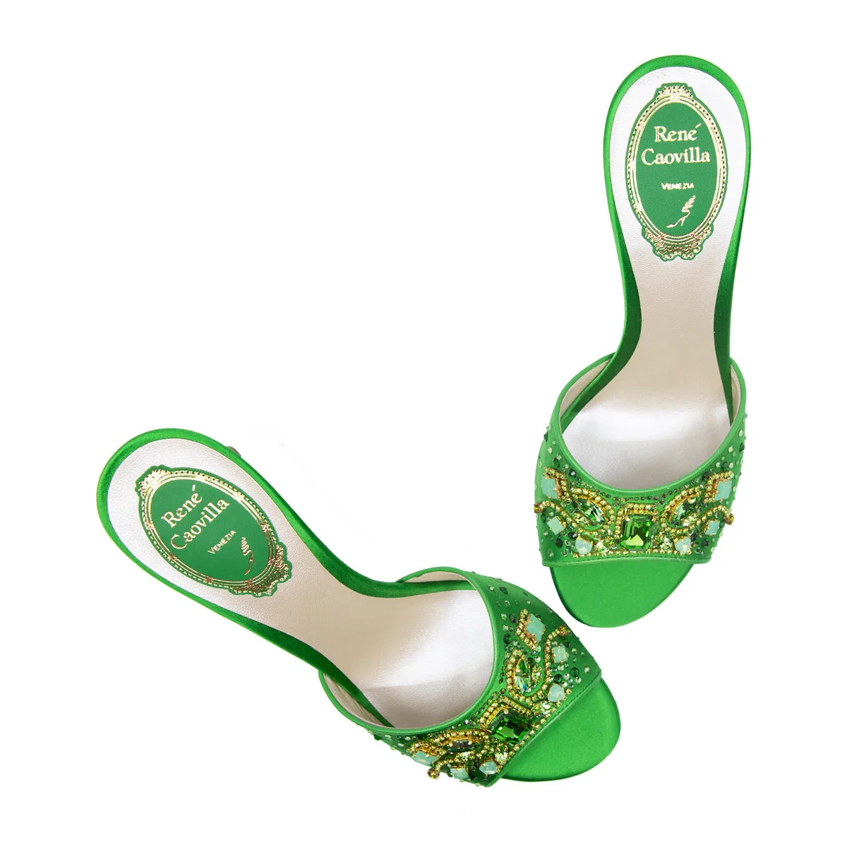 Alexane 80 Peridot Strass Mule