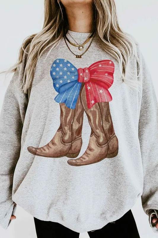 American Cowboy Boots Graphic Sweatshirt