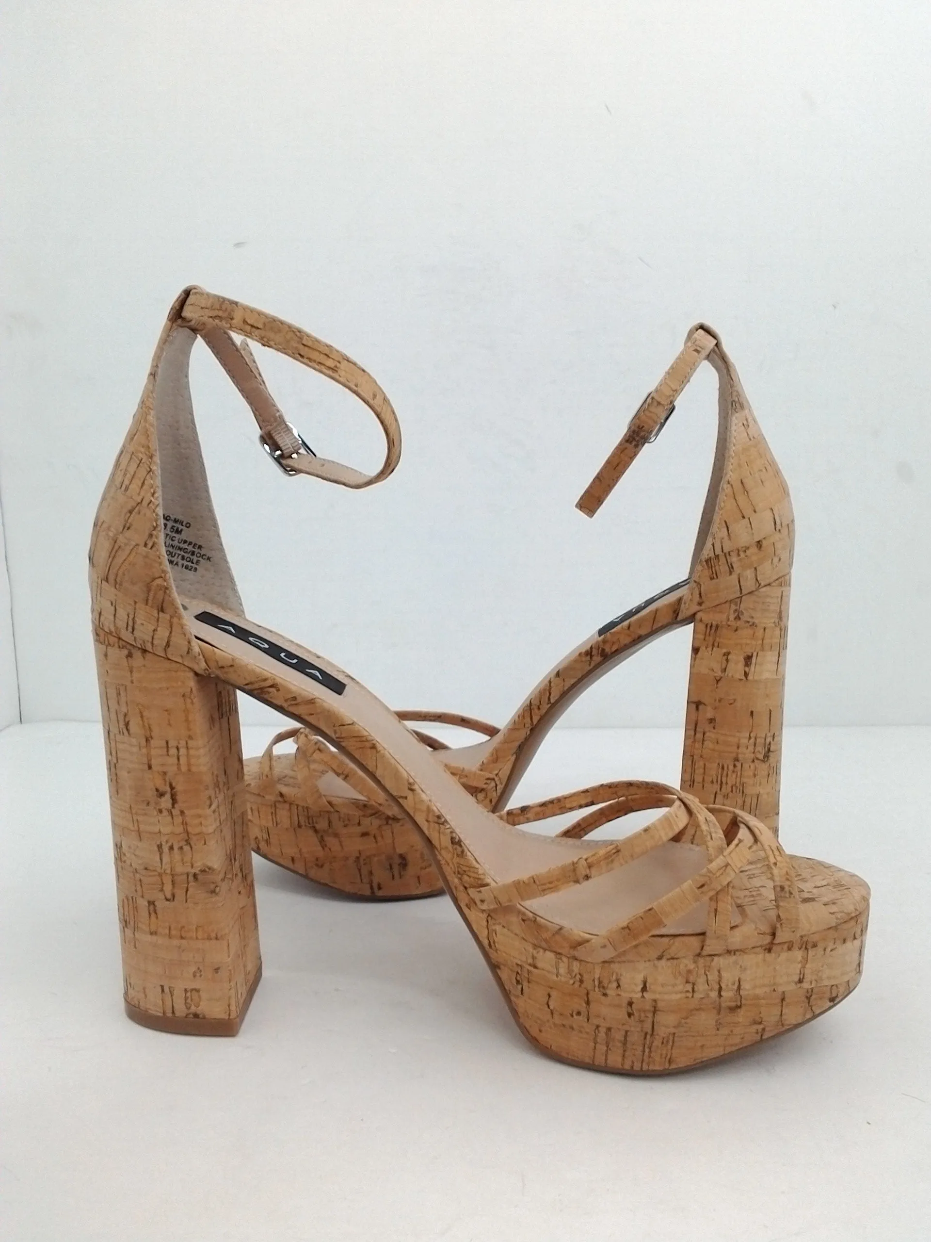 Aqua Women's Milo Platform Heeled Sandal Size 8.5 M