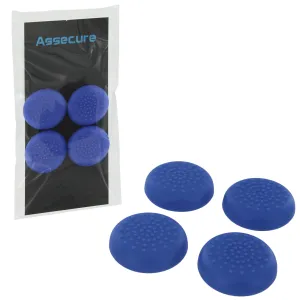 Assecure TPU protective analogue thumb grip stick caps for Sony PS4 controllers [Playstation 4] - 4 pk - blue