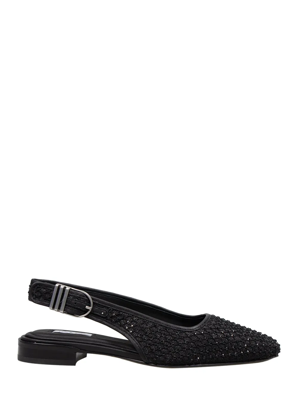 Astra Slingback - Diamante Mesh (Black Denim)