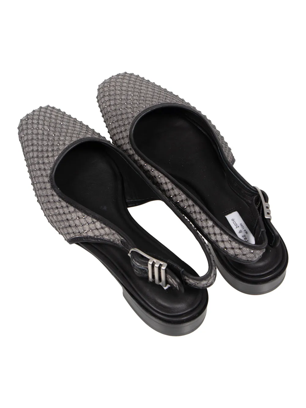 Astra Slingback - Diamante Mesh (Grey Denim)