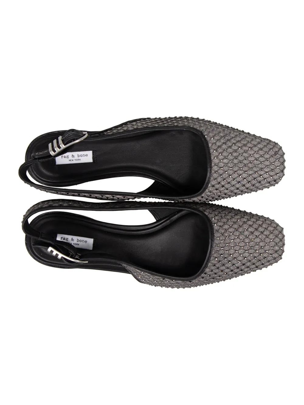 Astra Slingback - Diamante Mesh (Grey Denim)