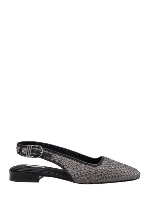 Astra Slingback - Diamante Mesh (Grey Denim)