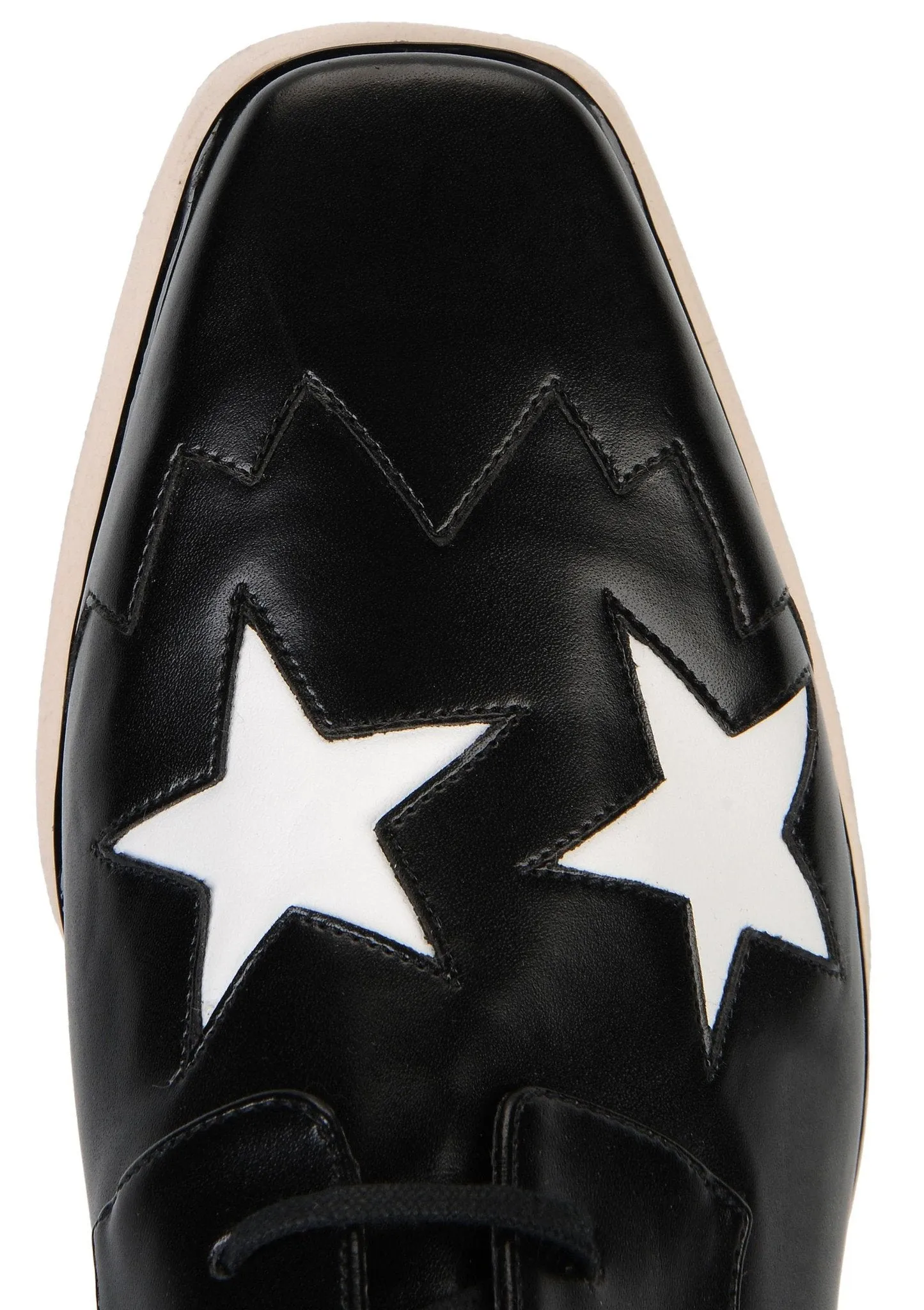 Black Elyse Shoes with White Stars