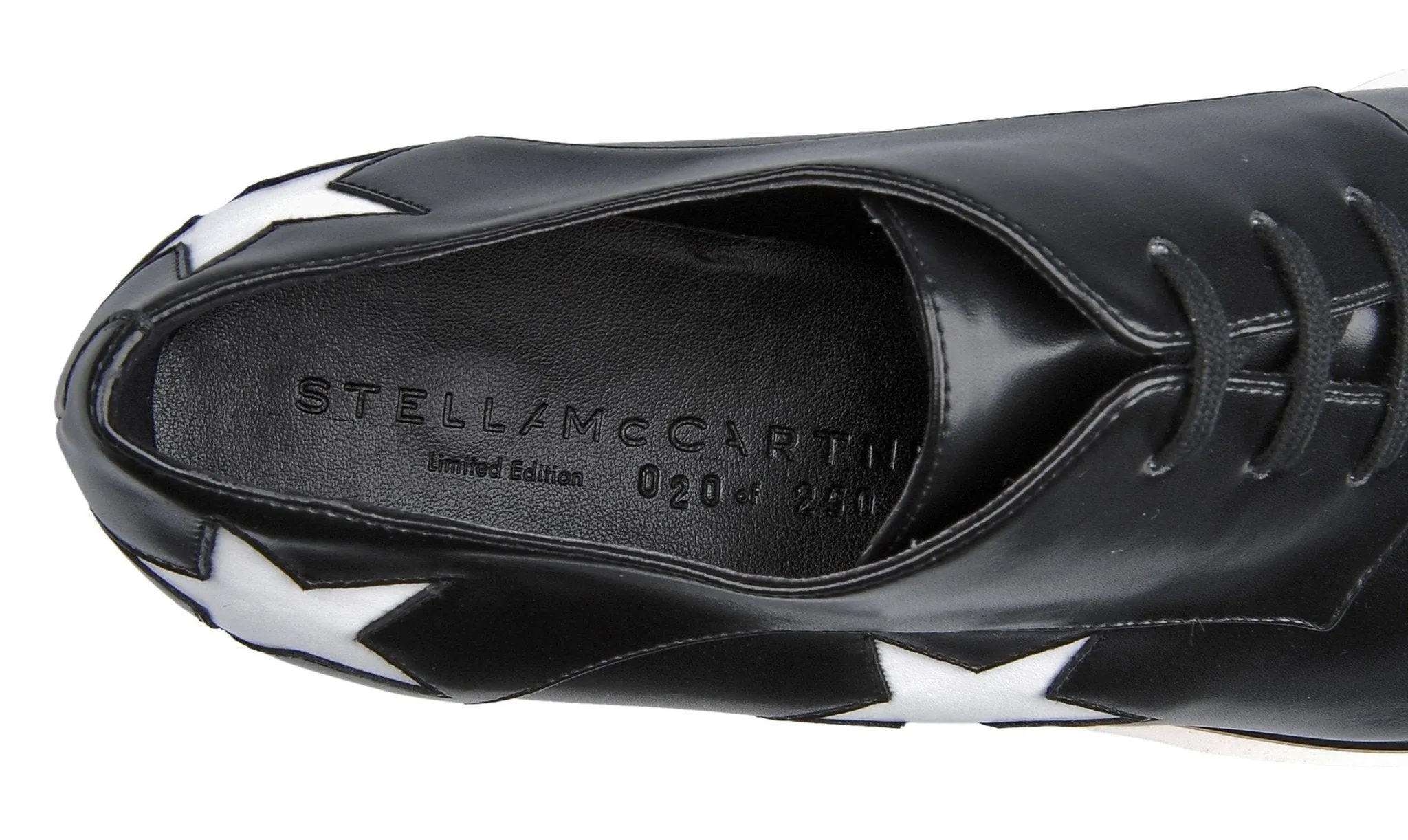 Black Elyse Shoes with White Stars