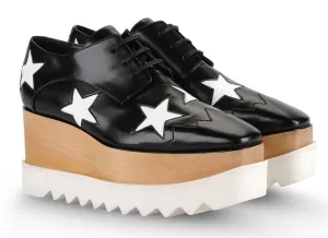 Black Elyse Shoes with White Stars