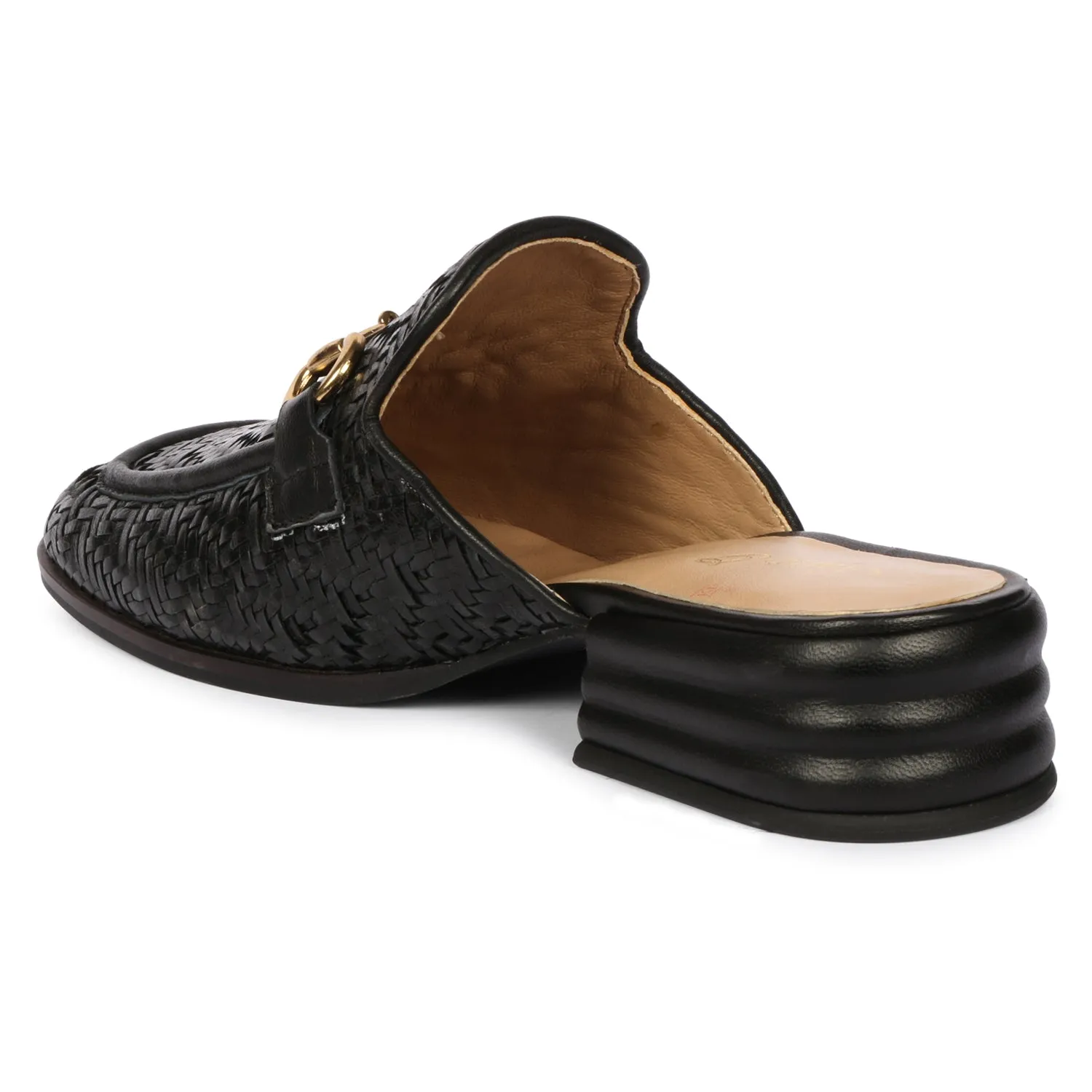 Black Izaan - Heeled Mule
