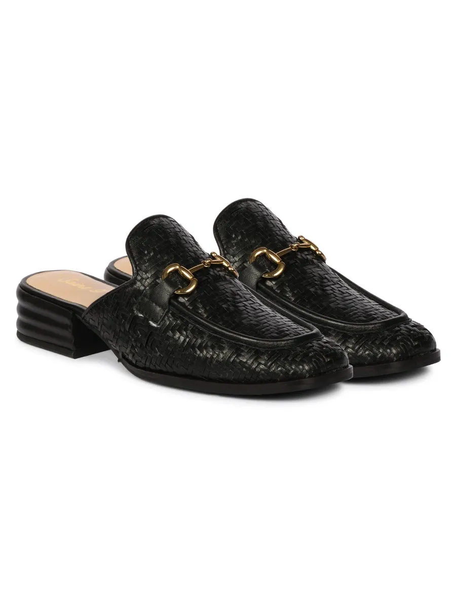 Black Izaan - Heeled Mule