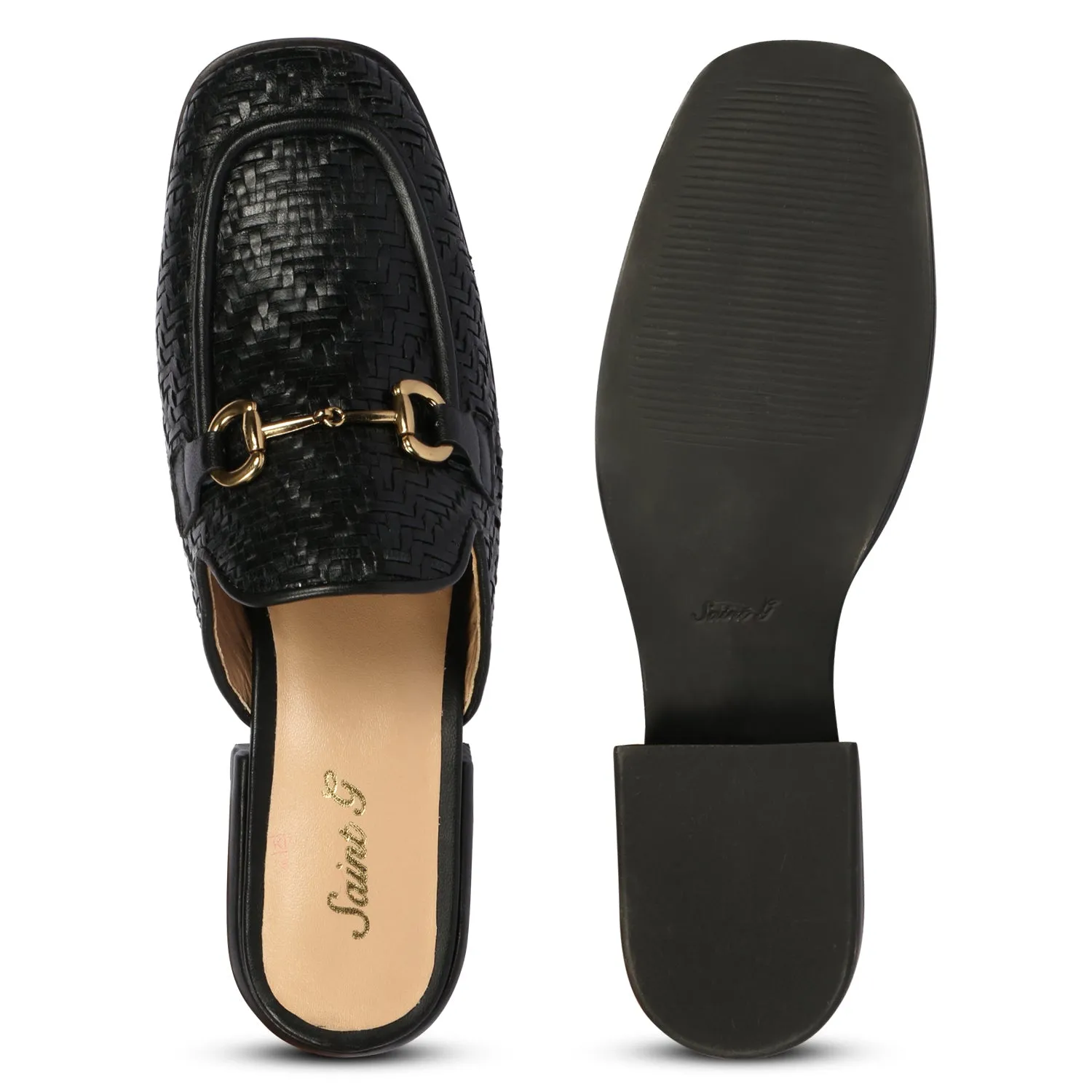 Black Izaan - Heeled Mule