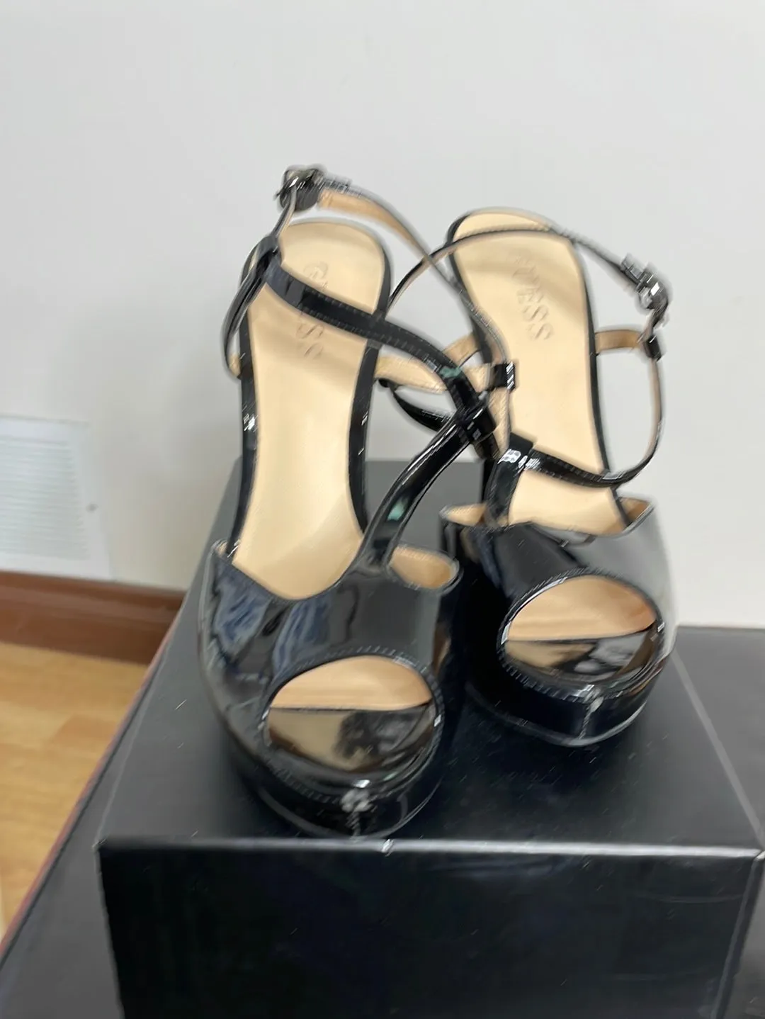 Black Patent Platform Heels