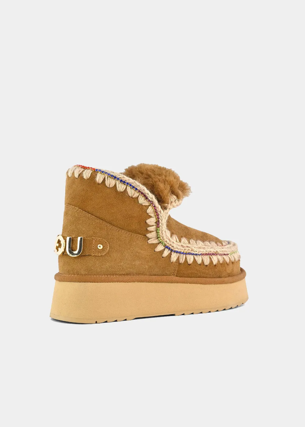 BOOTS MOU ESKIMO 18 PLATFORM RHINESTONES