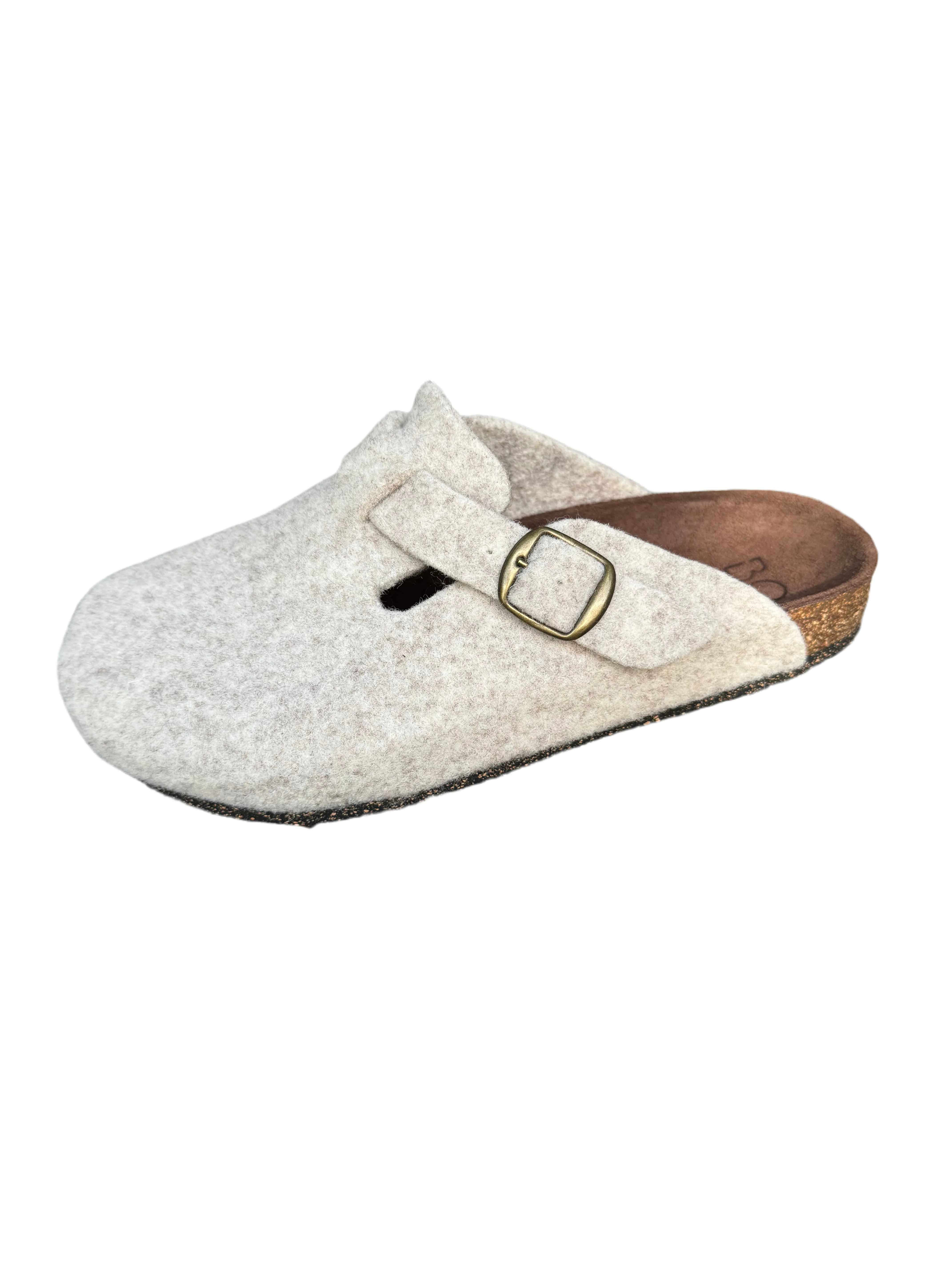 Bosabo Closed Toe Slides - Beige
