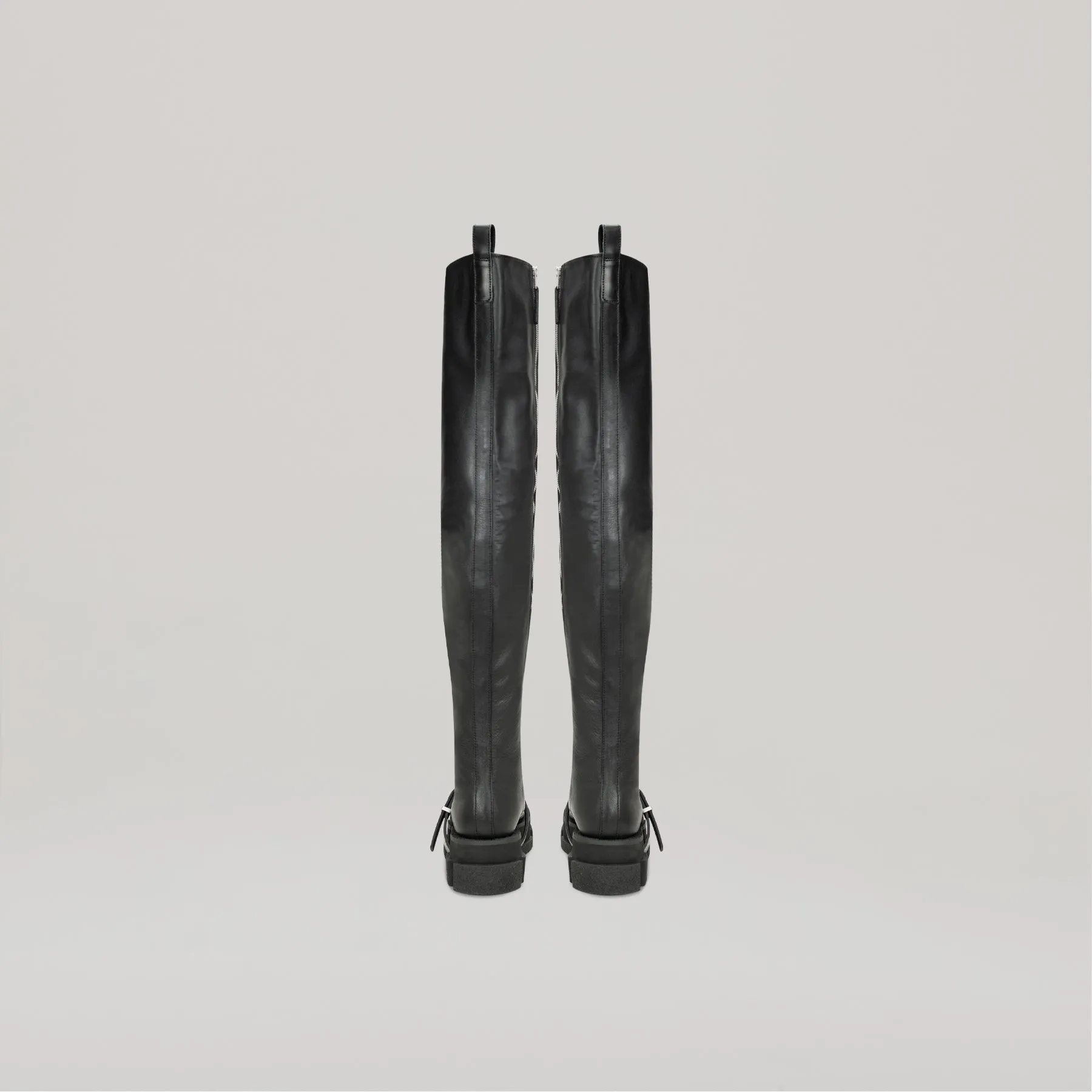 both x DION LEE-GAO PLATFORM THIGH HIGH BOOTS-BLACK