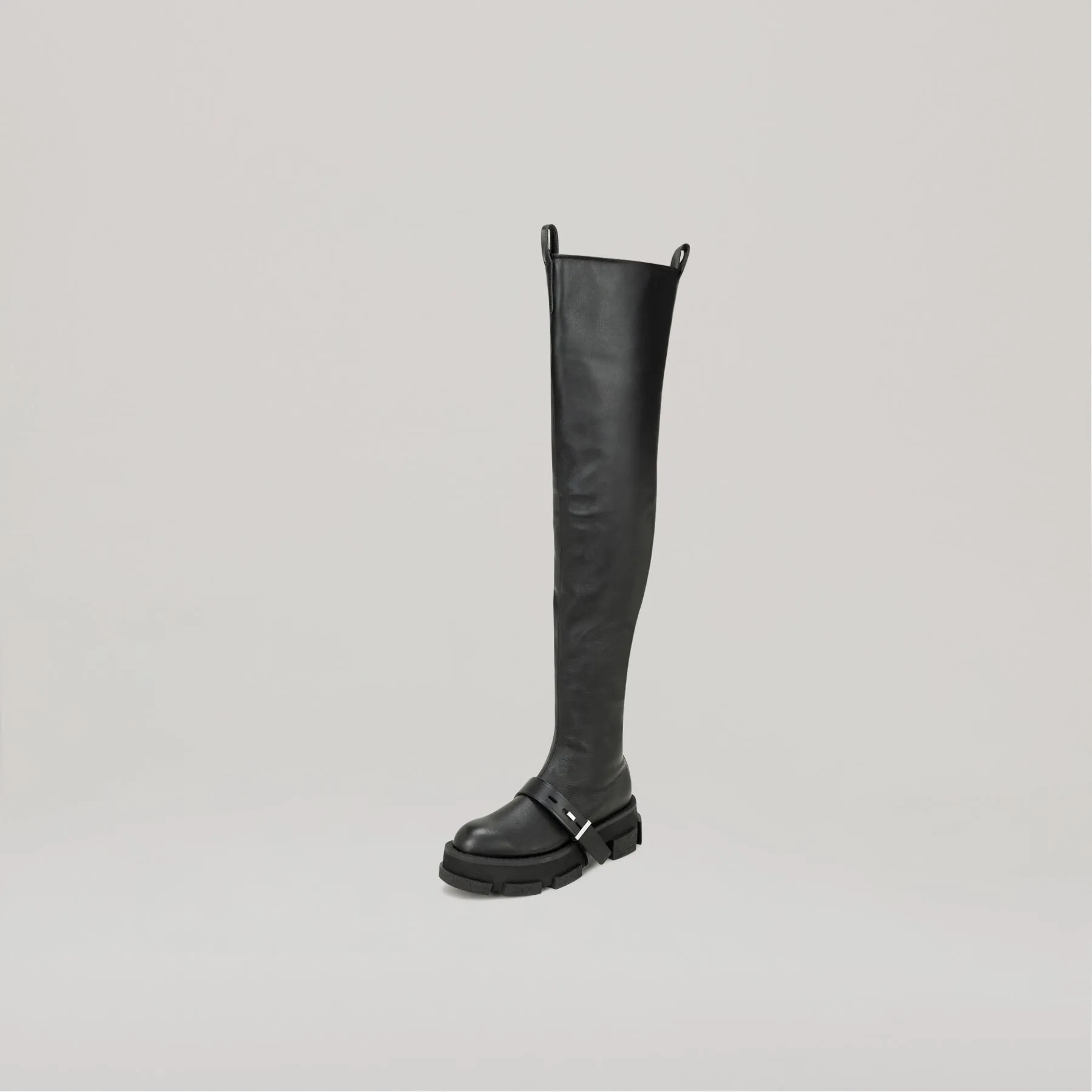 both x DION LEE-GAO PLATFORM THIGH HIGH BOOTS-BLACK