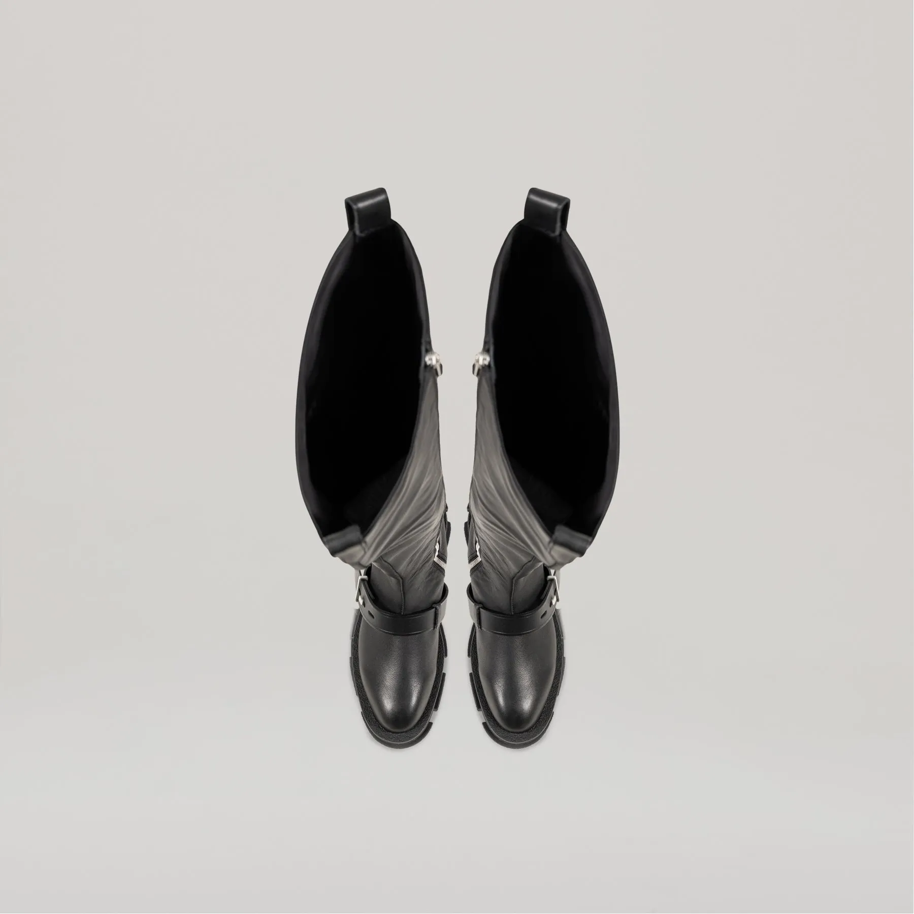 both x DION LEE-GAO PLATFORM THIGH HIGH BOOTS-BLACK