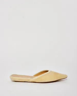 Bottega Veneta Pastel Yellow Shearling Mule Slides - 37
