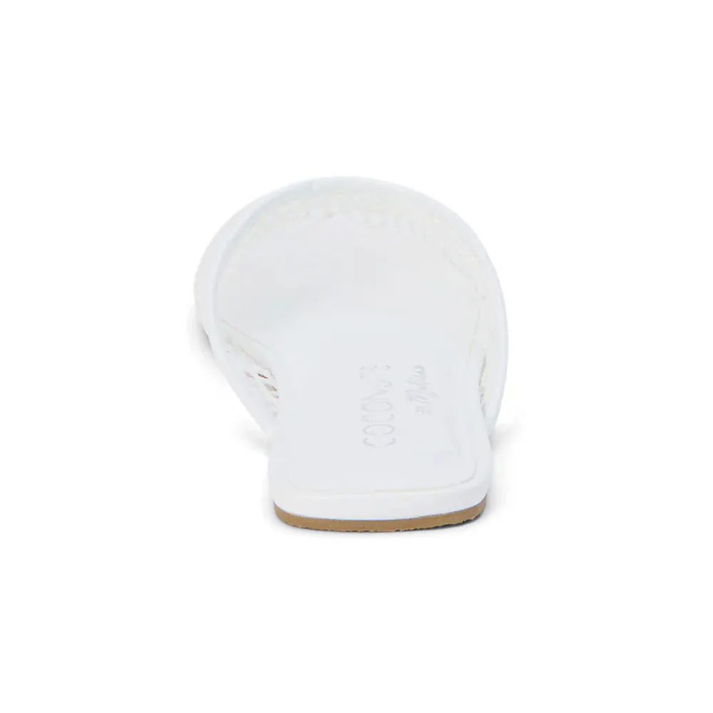 Brooklyn Flat Mule -  White