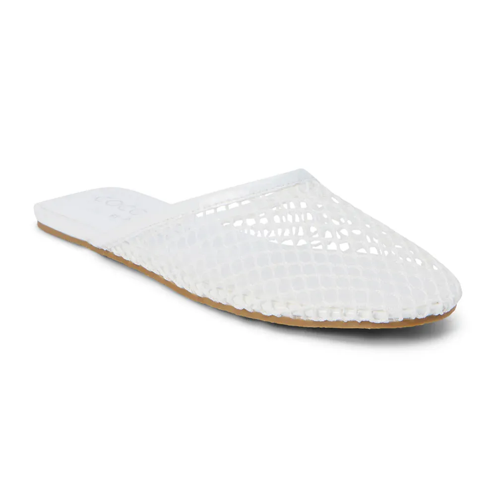 Brooklyn Flat Mule -  White