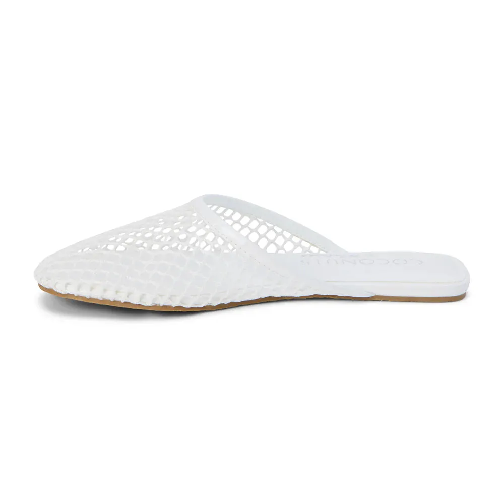 Brooklyn Flat Mule -  White