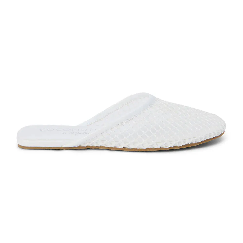 Brooklyn Flat Mule -  White