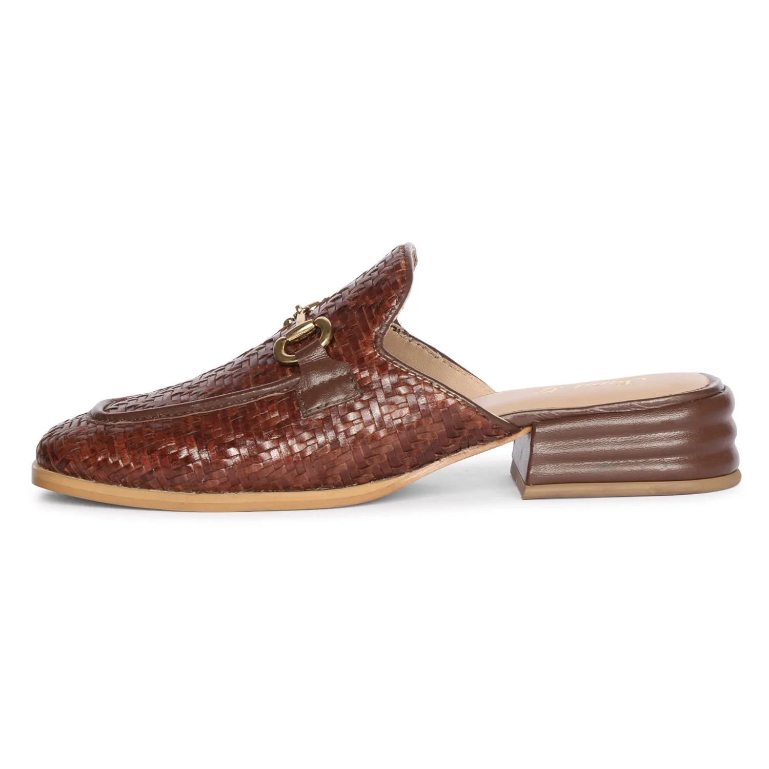 Brown Izaan - Heeled Mule