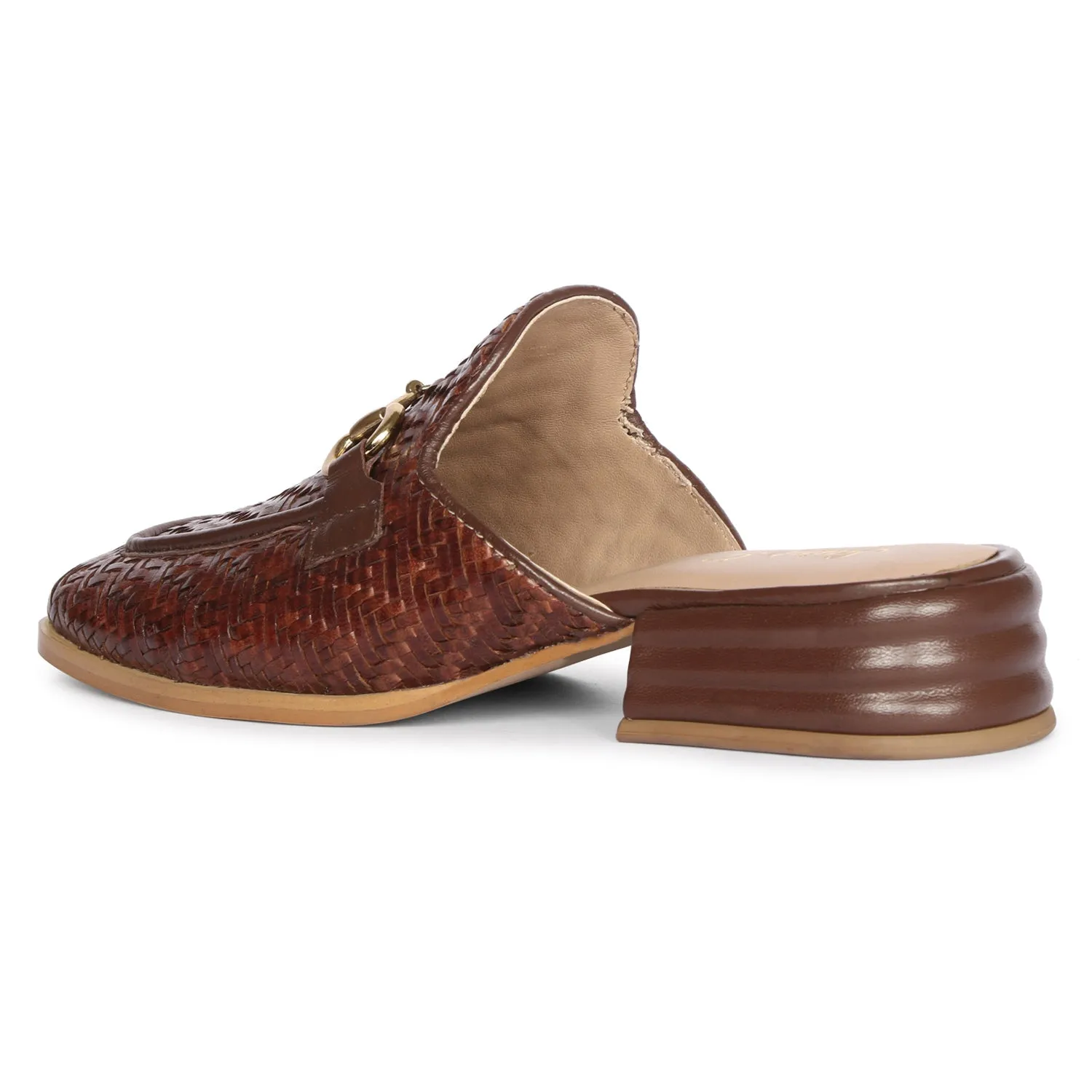 Brown Izaan - Heeled Mule