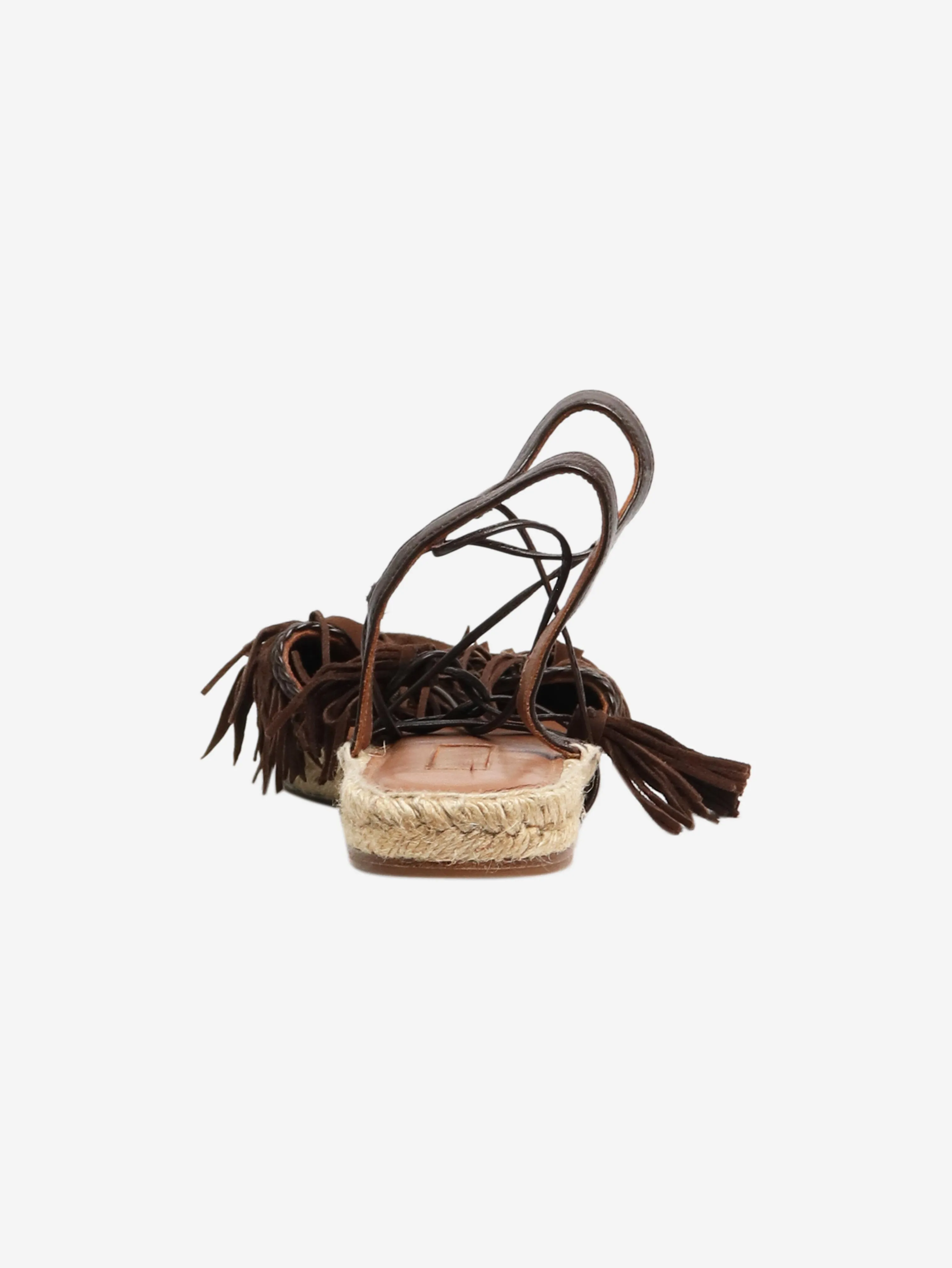 Brown suede espadrilles - size EU 38 (UK 5)