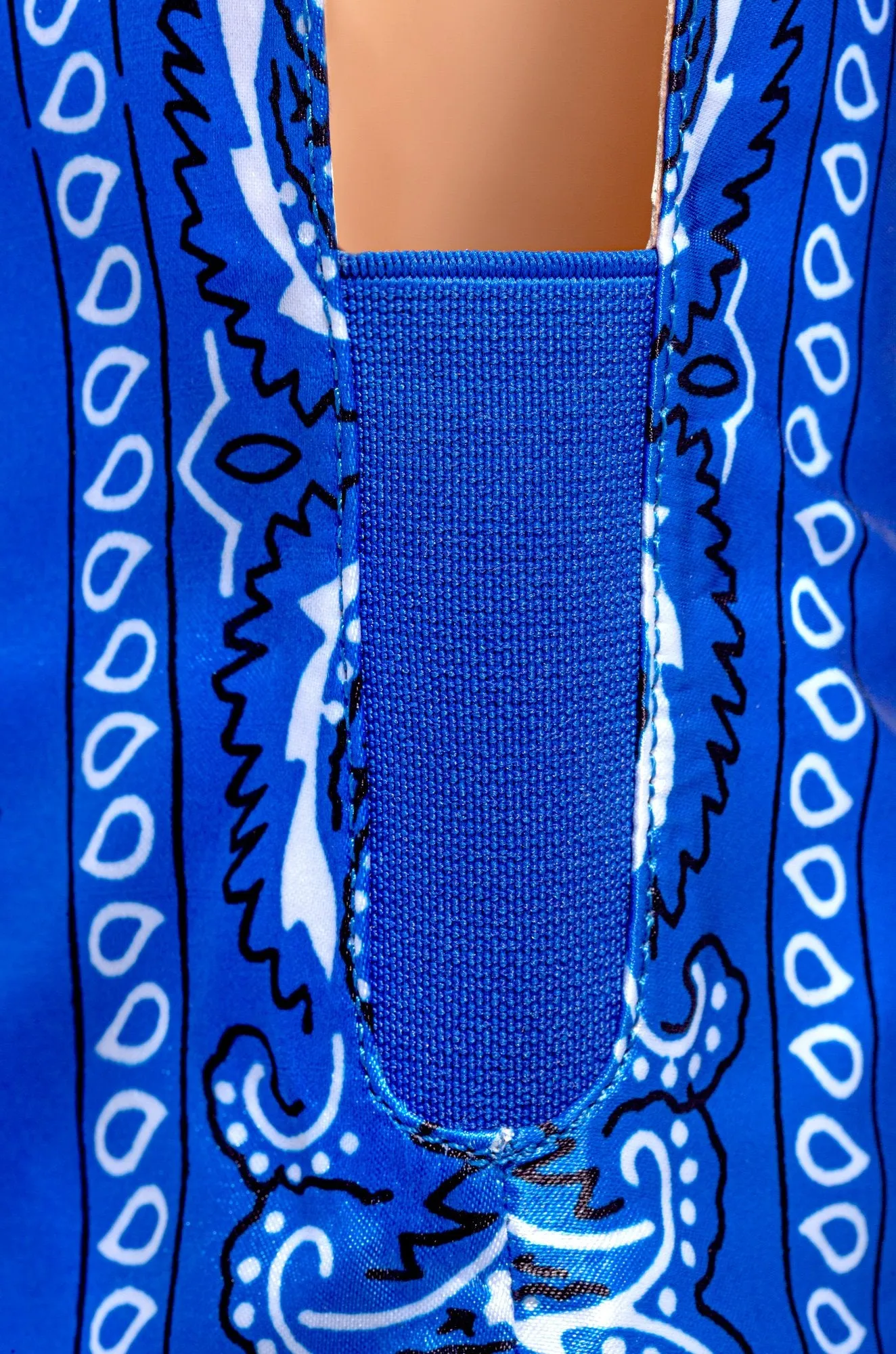 CAPE ROBBIN WOMEN'S SPRING BANDANA STILETTO HIGH HEEL THIGH HIGH BOOTS BLUE