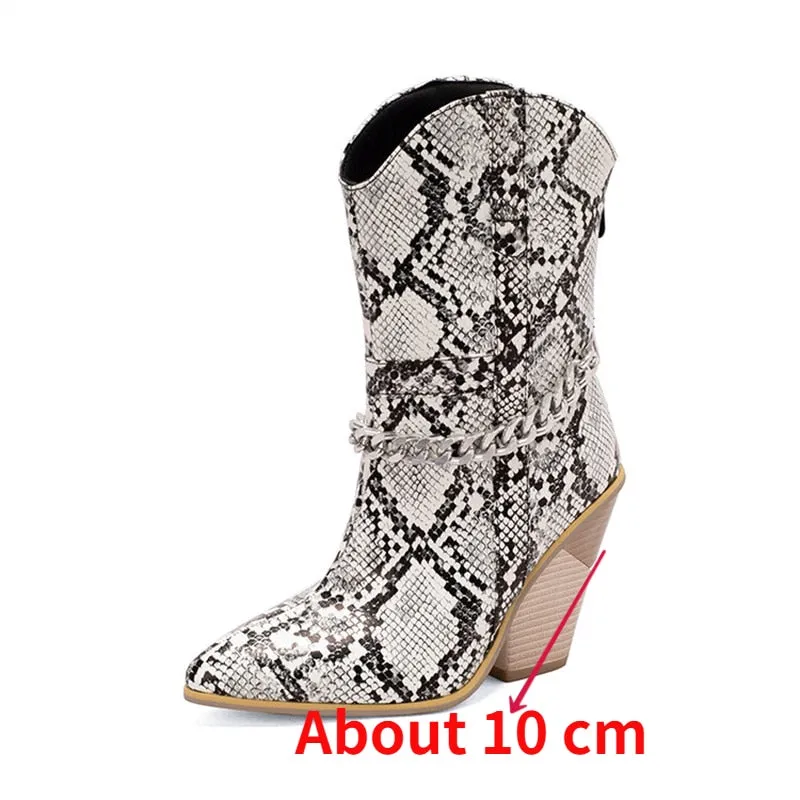 Chained Western Ankle Boots - Fern and Oak