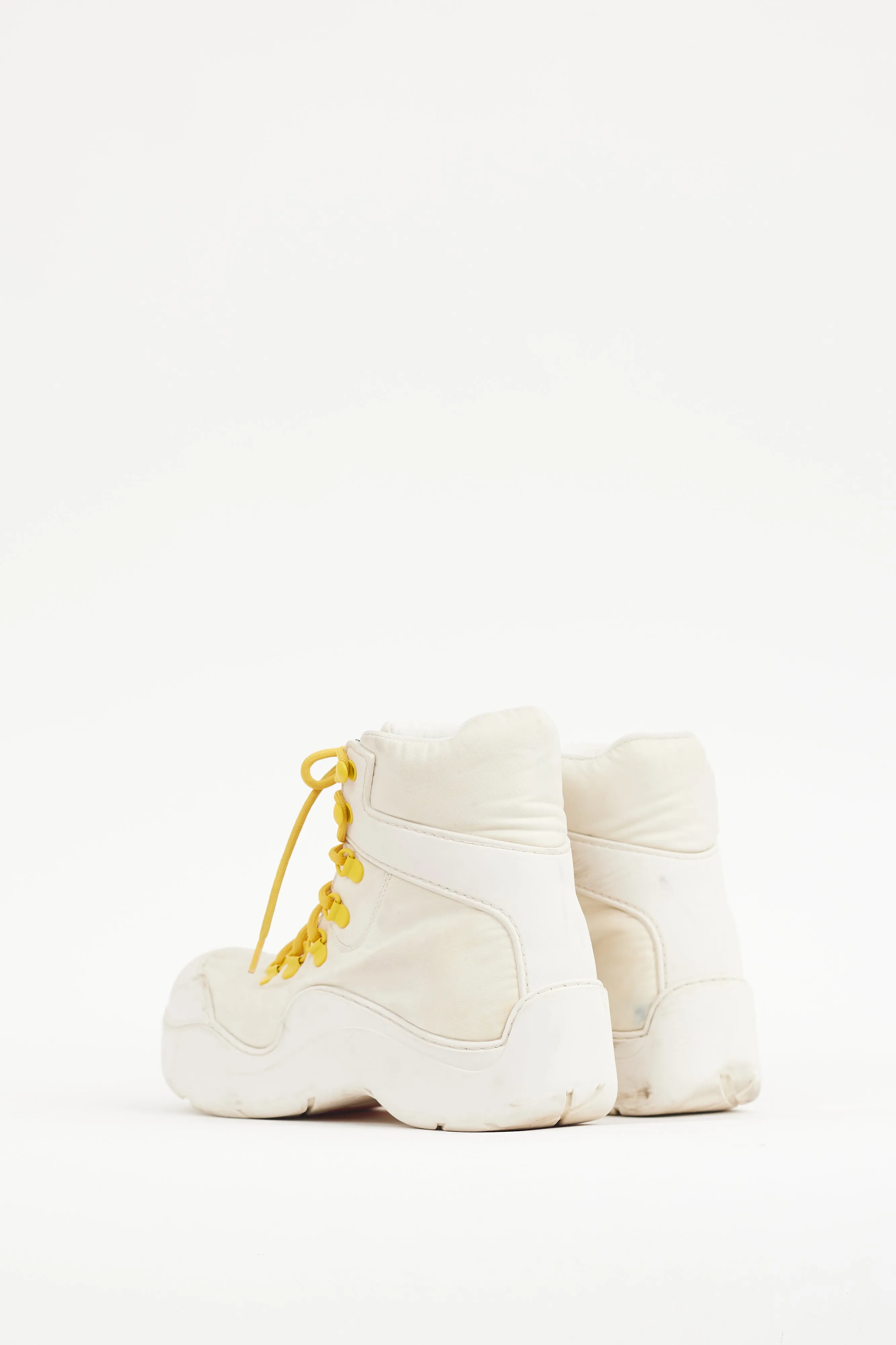 Cream & Yellow Puddle Bomber Boot