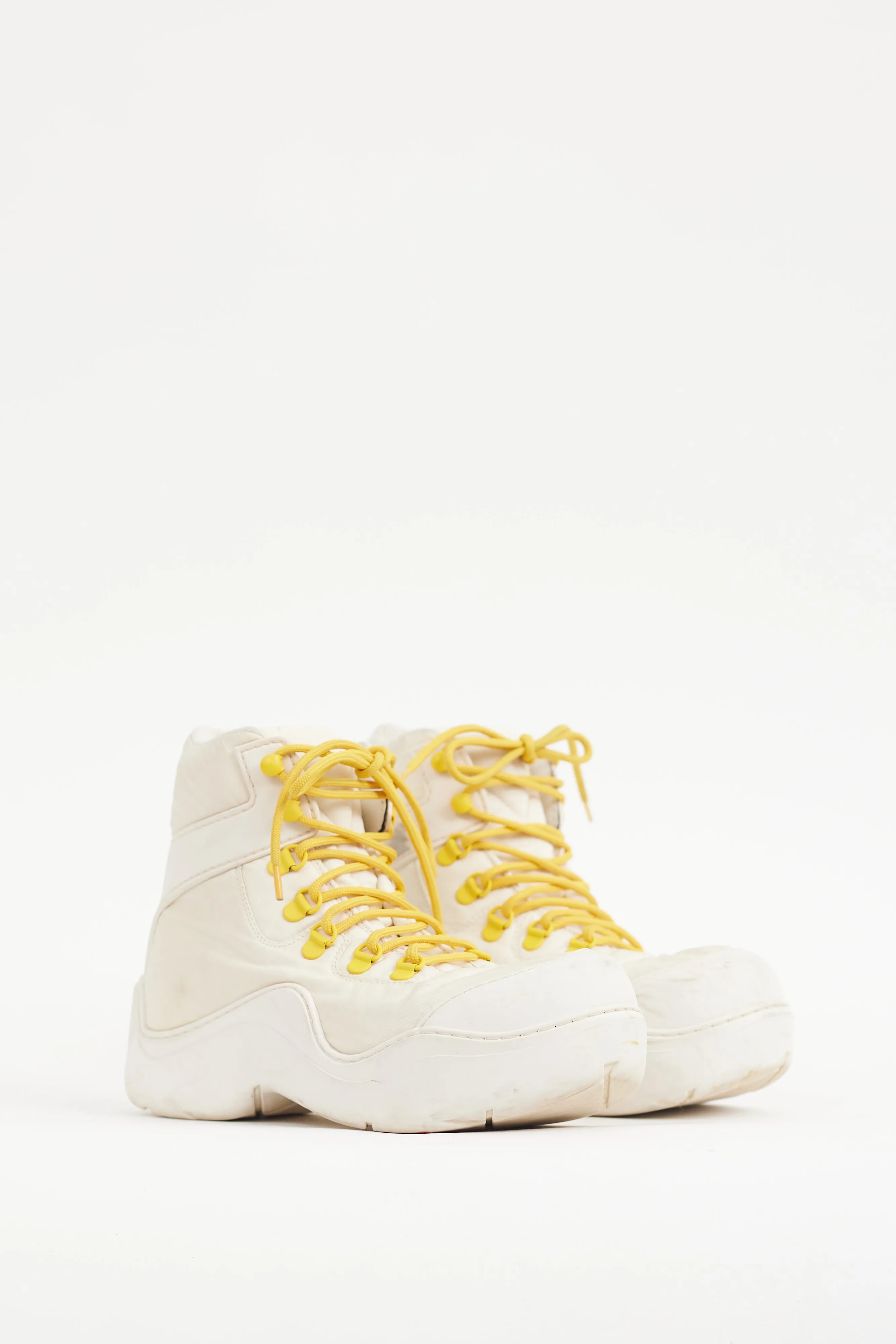 Cream & Yellow Puddle Bomber Boot