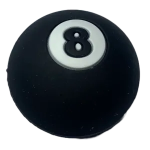 Crocs Jibbitz Black Billiard Ball Charm