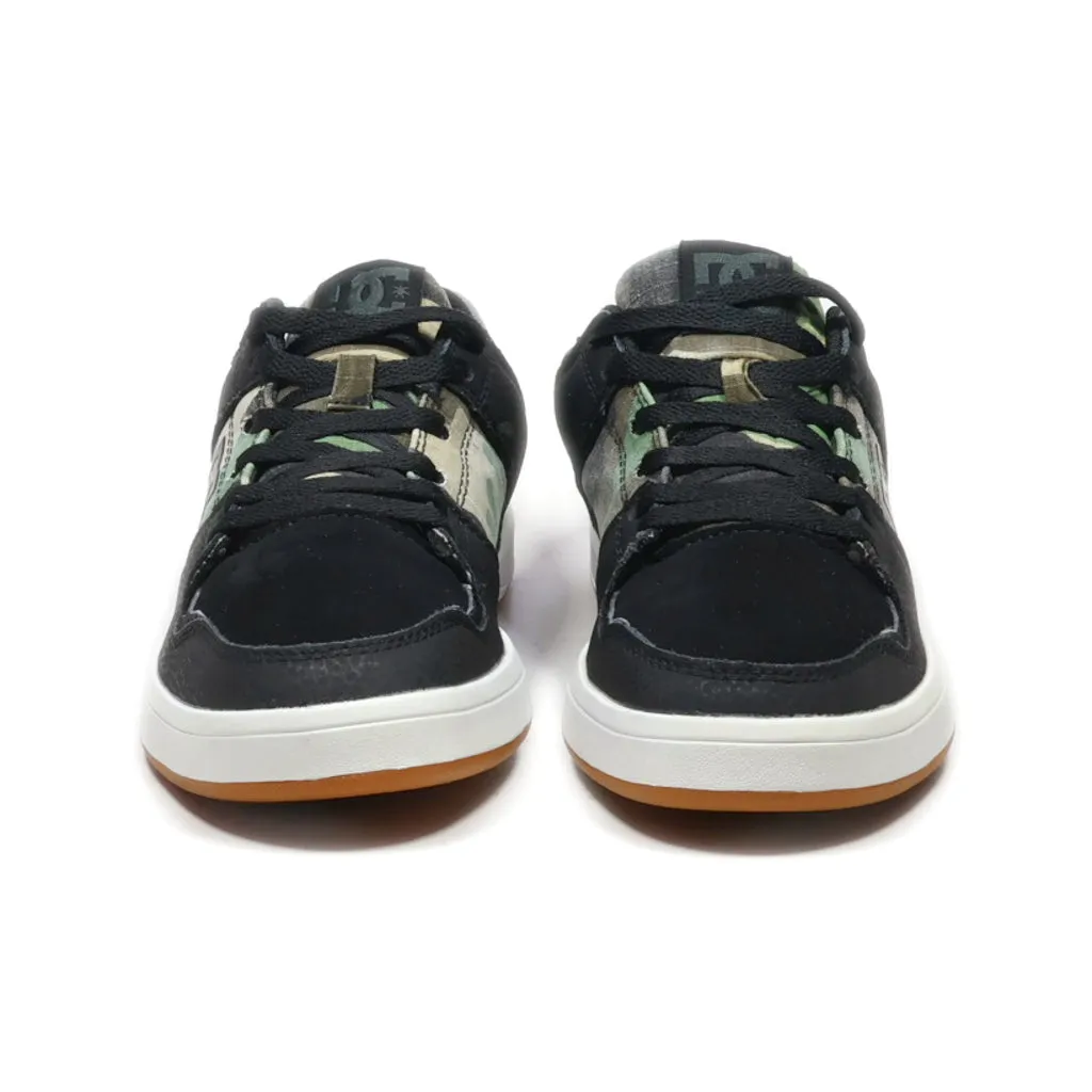 Dc Shoes Sneakers Leather Black Colour For Kids