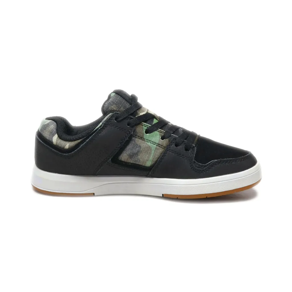 Dc Shoes Sneakers Leather Black Colour For Kids