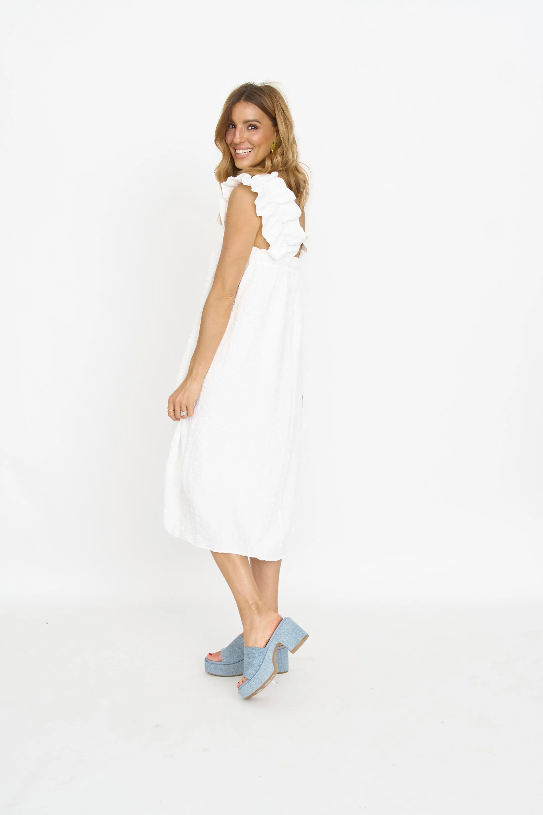 Denim Platform Wedges