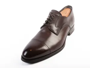 Di Bianco Chocolate Brown Bergamo Cap Toe Shoes